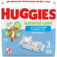 HUGGIES NATURAL CARE REFRESHING BABY WIPES SCENTED 3PK 168 CT #ROCK VALUE PRODUCT ORDER BY MONDAY NOV 19 ARRIVING NOV 27 FOR DELIVERY#