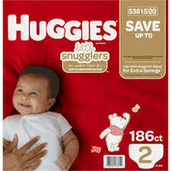 HUGGIES SKIN ESSENTIALS BABY DIAPERS SIZE 2 186 CT (12-18 LBS) #ROCK VALUE PRODUCT ORDER BY MONDAY NOV 19 ARRIVING NOV 27 FOR DELIVERY#