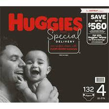 HUGGIES SKIN ESSENTIALS BABY DIAPERS SIZE 4 132 CT (22-37 LBS) #ROCK VALUE PRODUCT ORDER BY MONDAY NOV 19 ARRIVING NOV 27 FOR DELIVERY#