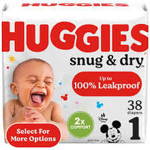 HUGGIES SNUG & DRY DIAPERS SIZE 1 38 COUNT  #ROCK VALUE PRODUCT ORDER BY MONDAY NOV 26 ARRIVING DEC 04 FOR DELIVERY#