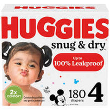 HUGGIES SNUG & DRY DIAPERS SIZE 4 180 COUNT  #ROCK VALUE PRODUCT ORDER BY MONDAY NOV 26 ARRIVING DEC 04 FOR DELIVERY#