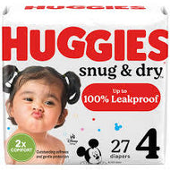 HUGGIES SNUG & DRY DIAPERS SIZE 4 27 COUNT  #ROCK VALUE PRODUCT ORDER BY MONDAY NOV 26 ARRIVING DEC 04 FOR DELIVERY#