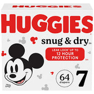 HUGGIES SNUG & DRY DIAPERS SIZE 7  64 COUNT  #ROCK VALUE PRODUCT ORDER BY MONDAY NOV 26 ARRIVING DEC 04 FOR DELIVERY#