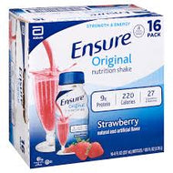 ENSURE ORIGINAL STRAWBERRY NUTRITION SHAKE 8 OZ 24 CT #ROCK VALUE-ORDER BY  MONDAY EVENING NOV 19 ARRIVING NOV 27   FOR DELIVERY#