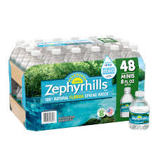 ZEPHYRHILLS 100% NATURAL SPRING WATER 8 OZ 48 PACK #ROCK VALUE-ORDER BY TUESDAY EVENING SEP 09 ARRIVING SEP 17 FOR DELIVERY#