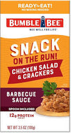 BUMBLE BEE SNACK ON THE RUN CHICKEN SALAD & CRACKERS BARBECUE SAUCE 3.5 OZ