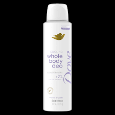 DOVE COOLING WHOLE BODY COCONUT & VANILLA DEODORANT DRY SPRAY 4.0 OZ ALUMINUM FREE SENSITIVE