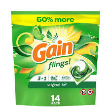 GAIN FLINGS ORIGINAL 3 IN 1 14 CT w/OXY & FEBREZE