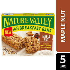 NATURE VALLEY SOFT BAKED MAPLE NUT BREAKFAST BARS  PACK 8.85 OZ 5-1.77 OZ BARS