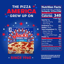 JACK'S ORIGINAL THIN CRUST PEPPERONI PIZZA 43.1 OZ 3 CT