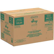 Dart 12 Oz Foam Hot & Cold J Cups, White, Tall, Beaded, Polystyrene, 25 Ct Package