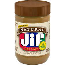 JIF NATURAL CREAMY PEANUT BUTTER 16 OZ #ROCK VALUE PRODUCT. ORDER BY  MONDAY EVENING NOV 26 FOR DEC 04 DELIVERY #