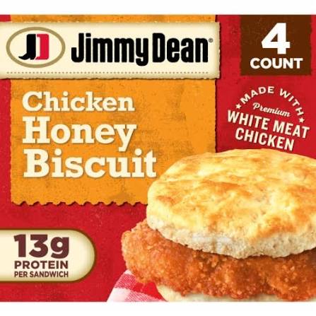 JIMMY DEAN CHICKEN HONEY BISCUIT 4 CT 16.4 OZ