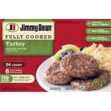 JIMMY DEAN FULLY COOKED TURKEY SAUSAGE PATTIES 24 CT 28.8 OZ