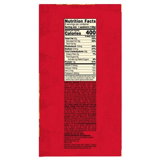 JIMMY DEAN SAUSAGE, EGG, AND CHEESE CROISSANT 36 OZ 8 CT