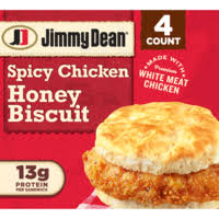 JIMMY DEAN SPICY CRISPY CHICKEN HONEY BISCUIT 4 CT 16.4 OZ