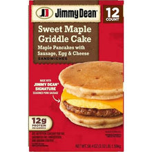 JIMMY DEAN SWEET MAPLE GRIDDLE CAKE SANDWICHES 56.4 OZ 12 CT
