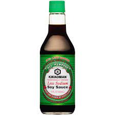 KIKKOMAN LESS SODIUM SOY SAUCE 15 OZ  #ROCK VALUE-ORDER BY  MONDAY EVENING NOV 26 ARRIVING DEC 04  FOR DELIVERY#