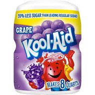 KOOL-AID SUGAR SWEETENED GRAPE POWDERED DRINK MIX 19 OZ CANISTER #ROCK VALUE-ORDER BY  TUESDAY EVENING NOV 04 ARRIVING NOV 12  FOR DELIVERY#