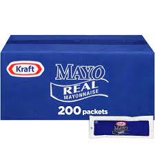 KRAFT REAL MAYONNAISE SINGLE SERVE POUCHES 200 CT #ROCK VALUE-ORDER BY  MONDAY EVENING NOV 19  ARRIVING NOV 27  FOR DELIVERY#