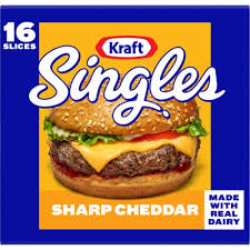 KRAFT SINGLES SHARP CHEDDAR SLICES 16 CT