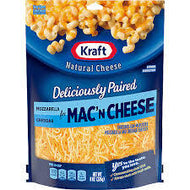 KRAFT EXPERTLY PAIRED MOZZARELLA & CHEDDAR SHREDDED CHEESE FOR MAC  N CHEESE & CASSEROLES 8 OZ #ROCK VALUE-ORDER BY THURSDAY EVENING AUG 19  ARRIVING AUG 27  FOR DELIVERY#
