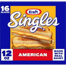 KRAFT SINGLES AMERICAN CHEESE SLICES 12 CT  #ROCK VALUE-ORDER BY THURSDAY EVENING AUG 19  ARRIVING AUG 27  FOR DELIVERY#