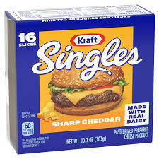 KRAFT SINGLES SHARP CHEDDAR SLICES 16 CT  #ROCK VALUE-ORDER BY THURSDAY EVENING AUG 19  ARRIVING AUG 27  FOR DELIVERY#