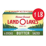 LAND O LAKES SALTED BUTTER 1 LB #ROCK VALUE-ORDER BY THURSDAY EVENING NOV 14   ARRIVING NOV 19  FOR DELIVERY#