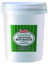 LESS SODIUM SOY SAUCE 5 GL  #ROCK VALUE-ORDER BY  TUESDAY EVENING NOV 25 ARRIVING DEC 03 FOR DELIVERY#