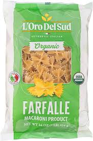 L'ORO DEL SUD BOWTIES FARFALLE PASTA 20/1 LB   #ROCK VALUE-ORDER BY  TUESDAY EVENING NOV 25 ARRIVING DEC 03 FOR DELIVERY#