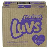 LUVS PRO LEVEL LEAK PROTECTION DIAPERS SIZE 3 234 CT (16-28 LBS) #ROCK VALUE PRODUCT ORDER BY MONDAY NOV 26 ARRIVING DEC 04 FOR DELIVERY#