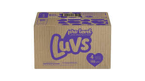 LUVS PRO LEVEL LEAK PROTECTION DIAPERS SIZE 4 198 CT (22-37 LBS) #ROCK VALUE PRODUCT ORDER BY MONDAY NOV 26 ARRIVING DEC 04 FOR DELIVERY#