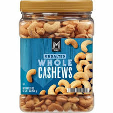 MEMBERS MARK WHOLE ROASTED UNSALTED CASHEWS 32 0Z