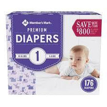 MEMBER'S MARK PREMIUM BABY DIAPERS SIZE 1 176 CT (8-14 LBS) #ROCK VALUE PRODUCT ORDER BY MONDAY NOV 26 ARRIVING DEC 04 FOR DELIVERY#