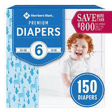 MEMBER'S MARK PREMIUM BABY DIAPERS SIZE 6 150 CT (35+ LBS) #ROCK VALUE PRODUCT ORDER BY MONDAY NOV 26 ARRIVING DEC 04 FOR DELIVERY#