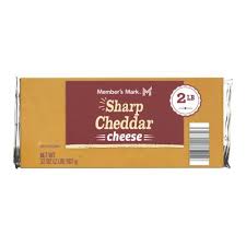 MM SHARP CHEDDAR CHEESE BLOCK 2 LBS #ROCK VALUE-ORDER BY THURSDAY EVENING MAY 20  ARRIVING MAY 27  FOR DELIVERY#