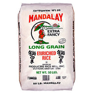 MANDALAY PRODUCERS RICE  PREMIUM LONG GRAIN 50 LBS #ROCK VALUE-ORDER BY  MONDAY EVENING NOV 19  ARRIVING NOV 27  FOR DELIVERY#