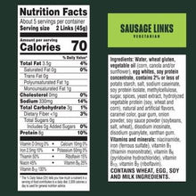 MORNINGSTAR FARMS VEGGIE SAUSAGE LINKS 8 OZ