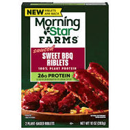 MORNINGSTAR VEGAN SWEET BBQ PLANT BASED RIBLETS 2 CT 10 OZ