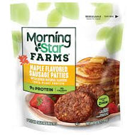 MORNINGSTAR VEGGIE BREAKFAST VEGAN MAPLE SAUSAGE PATTIES  6 CT 8 OZ