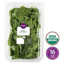 MARKETSIDE ORGANIC BABY SPINACH 16 OZ CLAM SHELL #ROCK VALUE-ORDER BY THURSDAY EVENING AUG 19 ARRIVING AUG 27  FOR DELIVERY#