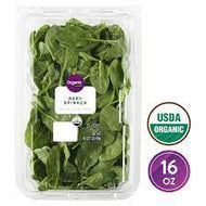 MARKETSIDE ORGANIC BABY SPINACH 16 OZ CLAM SHELL #ROCK VALUE-ORDER BY THURSDAY EVENING AUG 19 ARRIVING AUG 27  FOR DELIVERY#