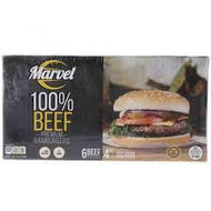 MARVEL 100% BEEF 4OZ PREMIUM HAMBURGERS 6 CT 1.5LBS # ROCK VALUE PRODUCT. ORDER BY  WEDNESDAY EVENING NOV 14 FOR NOV 19 DELIVERY#