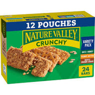 NATURE VALLEY CRUNCHY GRANOLA BAR VARIETY PACK 12 EACH 24 BARS