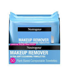 NEUTROGENA MAKEUP REMOVER WIPES AND FACE CLEANSING TOWELETTES 25 CT FRAGRANCE FREE #ROCK VALUE-ORDER BY  MONDAY EVENING NOV 19 ARRIVING NOV 27 FOR DELIVERY#