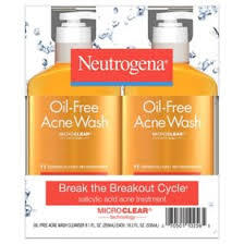 NEUTROGENA OIL FREE ACNE FACE WASH 9.1 OZ 2 PK #ROCK VALUE-ORDER BY  MONDAY EVENING NOV 19 ARRIVING NOV 27 FOR DELIVERY#