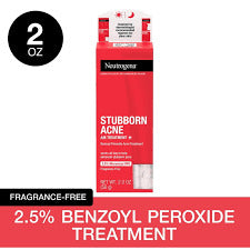 NEUTROGENA STUBBORN ACNE AM TREATMENT WITH BENZOYL PEROXIDE 2 OZ #ROCK VALUE-ORDER BY  MONDAY EVENING NOV 19 ARRIVING NOV 27 FOR DELIVERY#