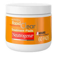 NEUTROGENA  RAPID CLEAR MAXIMUM STRENGTH ACNE TREATMENT PADS 60 CT #ROCK VALUE-ORDER BY  MONDAY EVENING NOV 19 ARRIVING NOV 27 FOR DELIVERY#