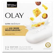 OLAY MOISTURE ULTRA MOISTURE SHEA BUTTER BEAUTY BAR VITAMIN B3 COMPLEX 3.17 OZ 12 CT #ROCK VALUE-ORDER BY  MONDAY EVENING NOV 26 ARRIVING DEC 04 FOR DELIVERY#